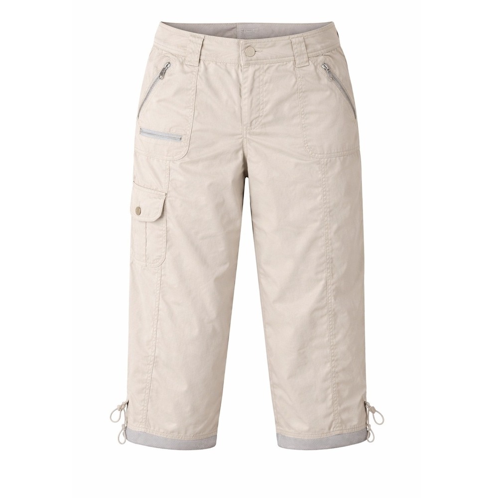 Caribbean Joe Y2K Womens Cargo Capri Pants Beige Utility Size 6 C05921XC NEW